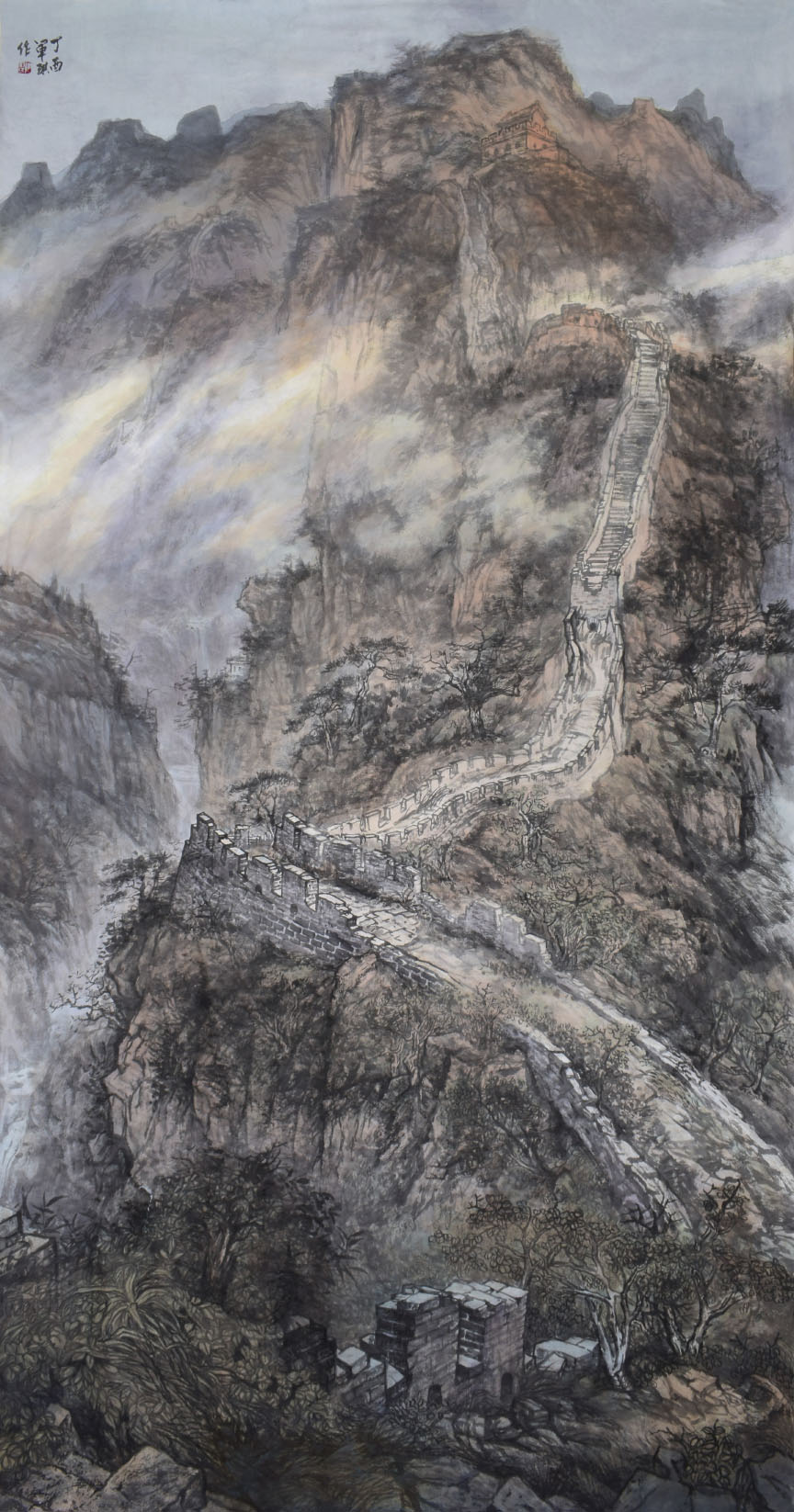 沧桑岁月（纸本设色，240X124cm，2017年陈军琪画）副本.jpg